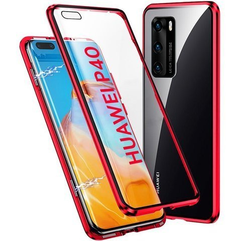 Dr.fit Doppelseitige Magnetische Glashülle Für Huawei P40 Rot