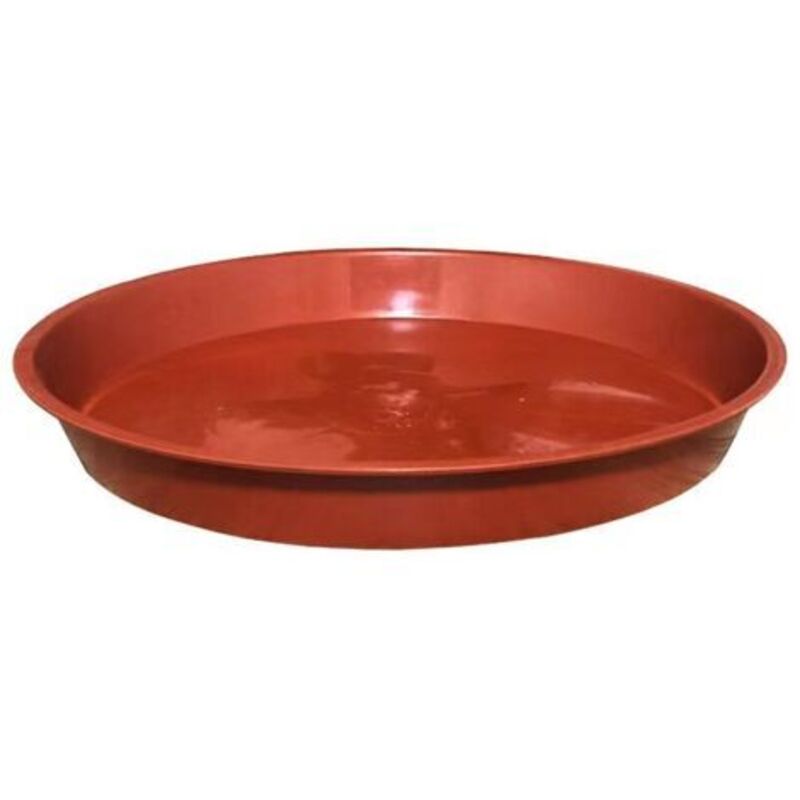 Untersetzer Für Pflanzen – Set Mit 10 Auslaufsicheren, Robusten Kunststoffschalen, 23 Cm, Rot – Ideal Für Drinnen, Draußen Und Im Garten