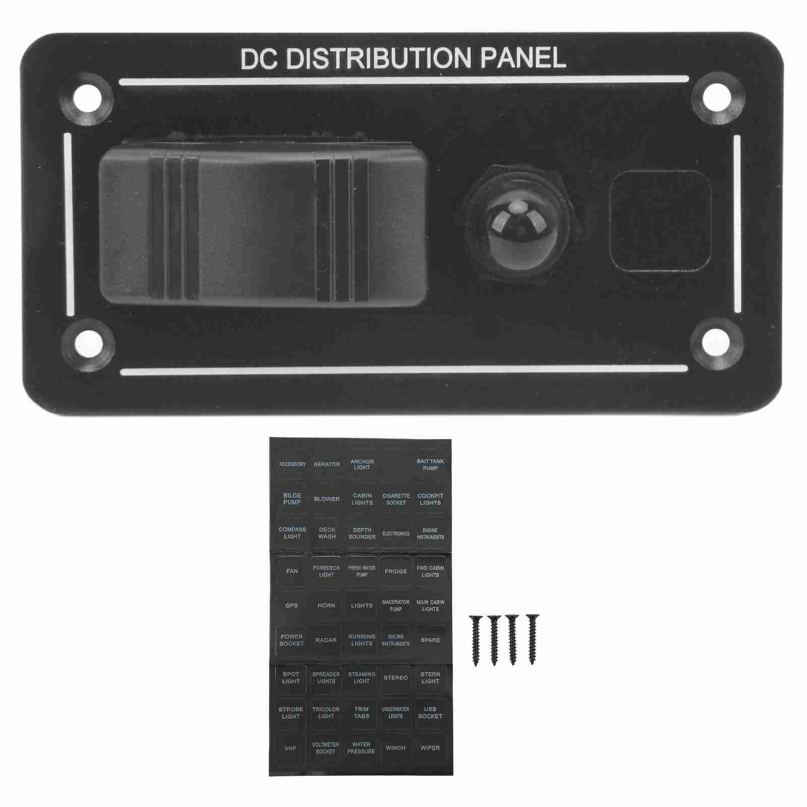 12-24v Aluminium-wippschalterpanel Mit Roter Led-anzeige Für Auto, Lkw, Motorrad, Wohnmobil
