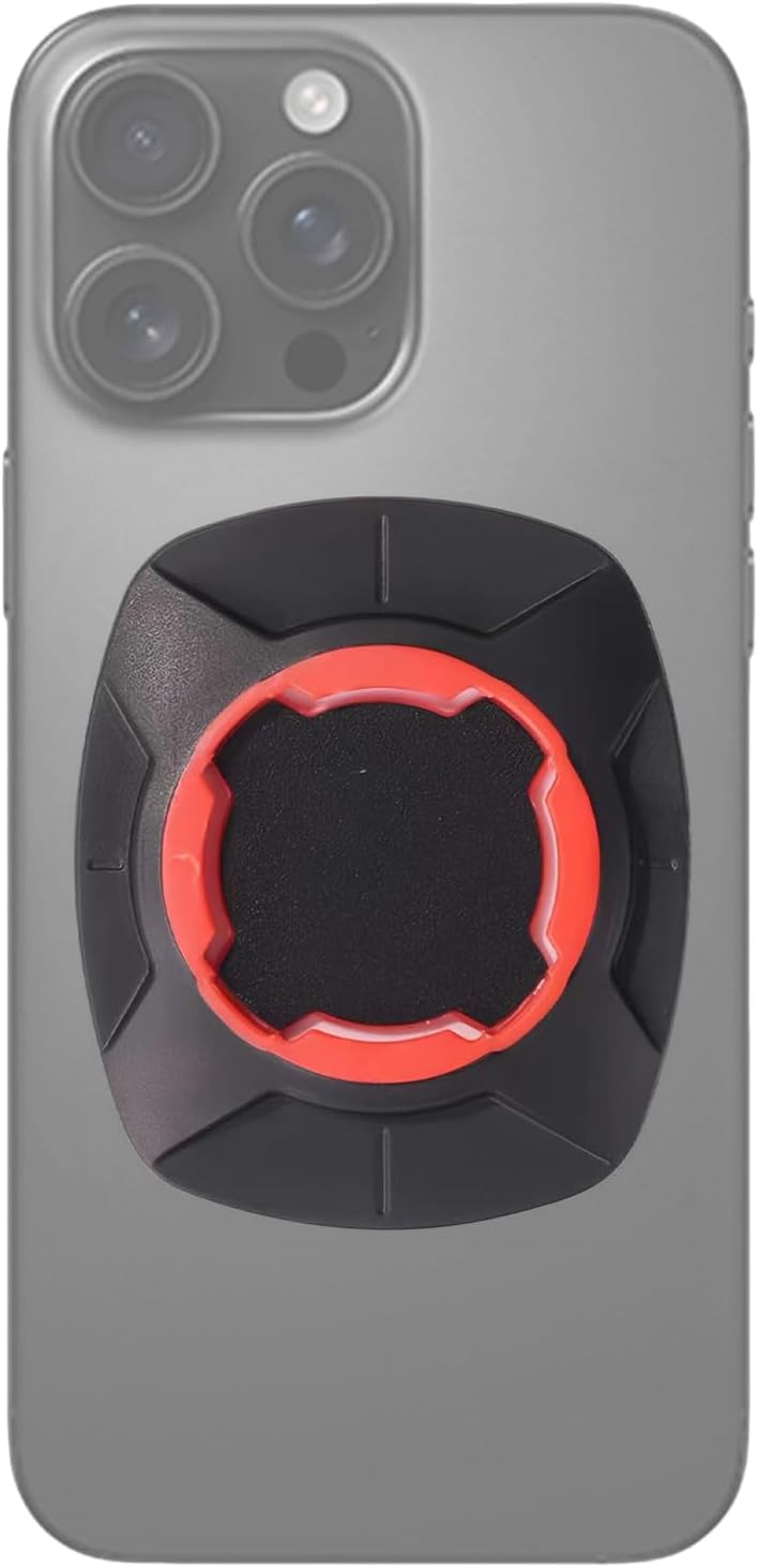 Universaladapter Kompatibel Mit Quad Lock Klebehalterung, Schnelle Und Einfache Befestigung Für Smartphones, Motorräder, Fahrräder, Autos Und Zubehör, Langlebig Und Sicher Für Quad Lock Hüllen, Rot (r