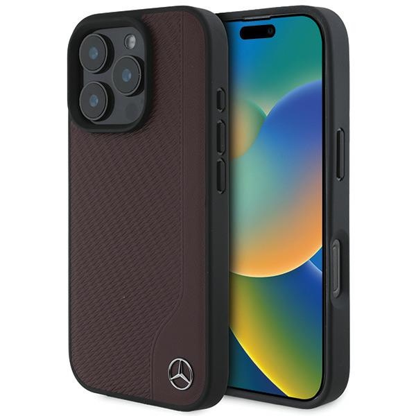 Hülle Für Iphone 16 Pro Max Mercedes Holz Leder Magsafe Rot