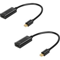2er-pack Mini-displayport-auf-hdmi-adapter, 4k 30 Hz, 17 Cm Kabel, Vergoldeter Stecker, Für Macbook Und Surface Pro