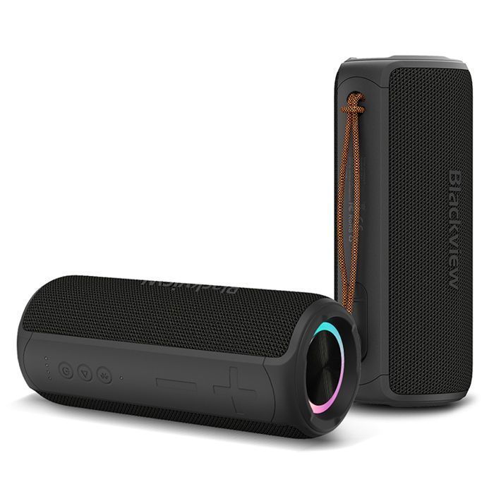 Blackview Aurabass3 Tragbarer Bluetooth-lautsprecher Für Den Außenbereich Ipx7, 360° Hi-fi-sound, Bluetooth 5.3, Leistungsstarke Bässe, Tws, 3600 Mah, Rgb