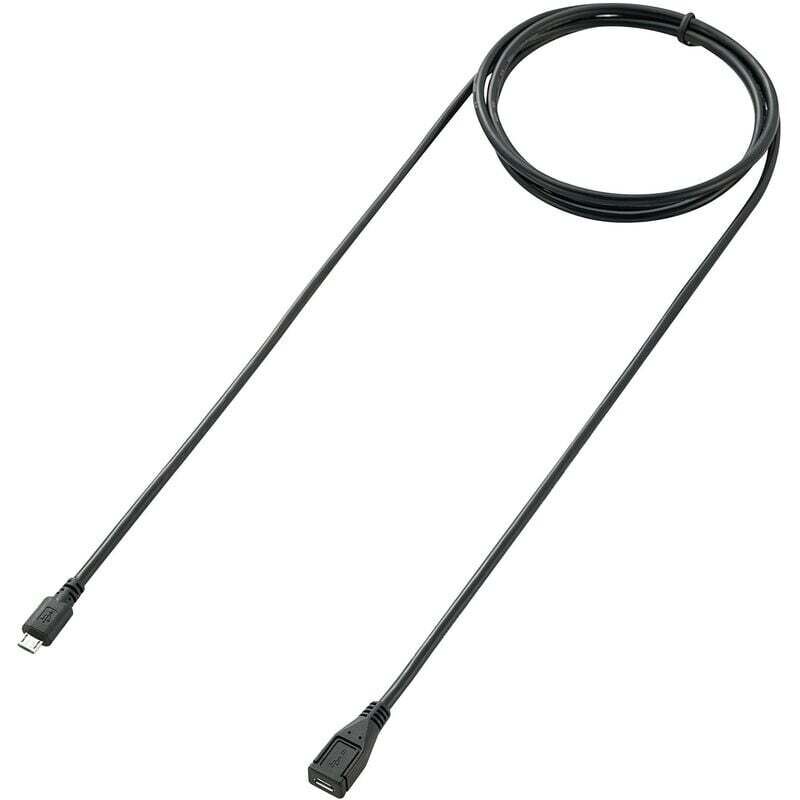Usb 2.0 Micro-b Stecker Auf Buchse Kabel, 1,80 M, Schwarz, Vergoldete Kontakte – Rf-5046550 S525432