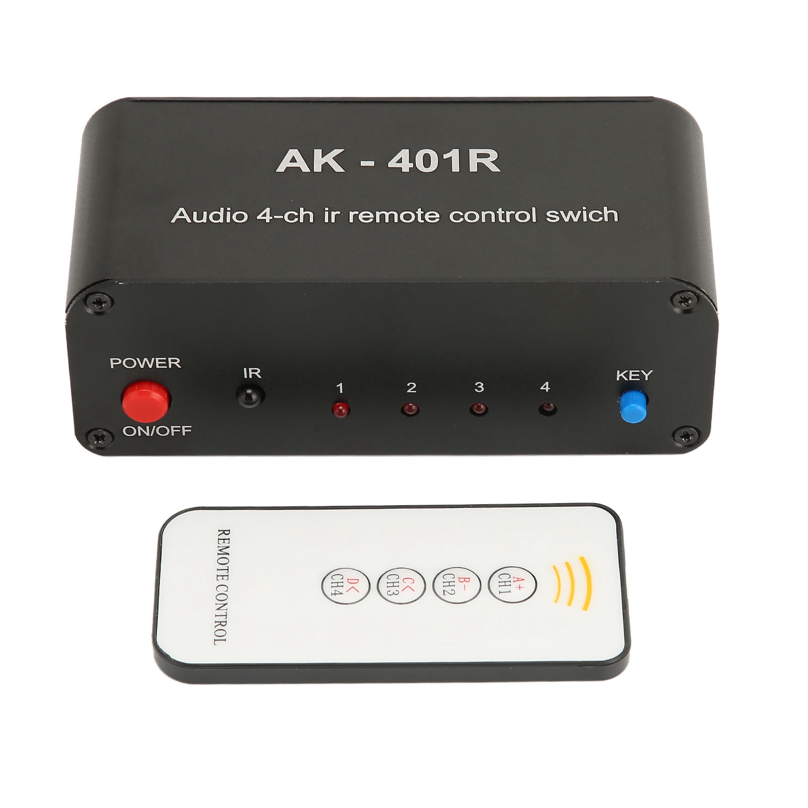 Multifunktionaler 4-in/1-out-stereo-rca-wahlschalter Mit Infrarot-fernbedienung Für Dvd-spielkonsole