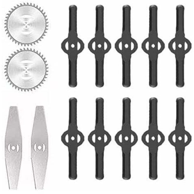Zubehör Für Elektrische Freischneider – Klingen Aus Gehärtetem Stahl + Leichter Teleskopstiel 120–180 Cm – 4er-set