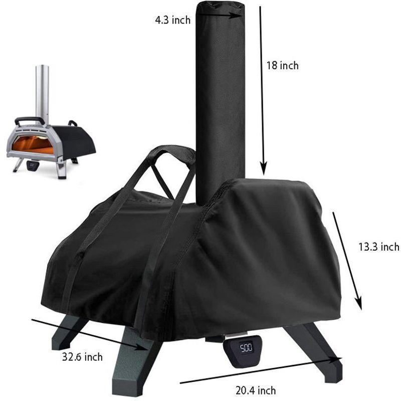 Schutzhülle Für Karu 16 Pizzaofen – Wasser- Und Staubdicht, Schwarz, Maße 83 X 52 X 34 Cm