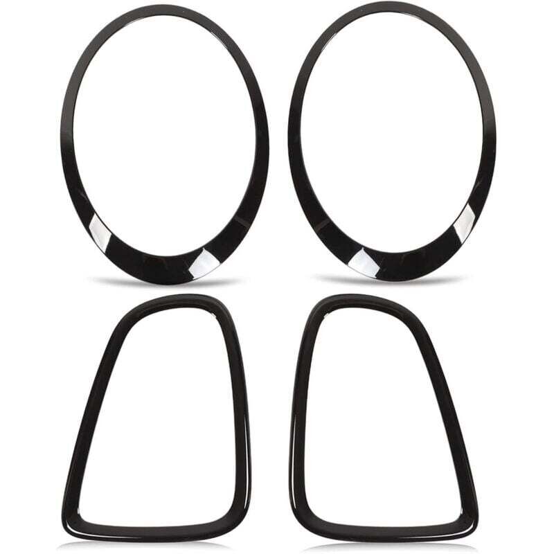Front- Und Rückleuchten + Rahmen & Schutzleisten Glanzschwarz Für Mini Cooper R56/r57/r58/r59 (2007–2015)