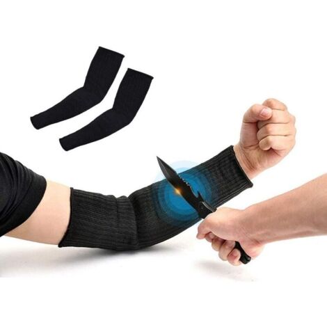 Armschützer – Schwarze Ärmel. Schnittfester, Feuerfester Und Abriebfester Armschutz Für Die Außenküche, 1 Paar.