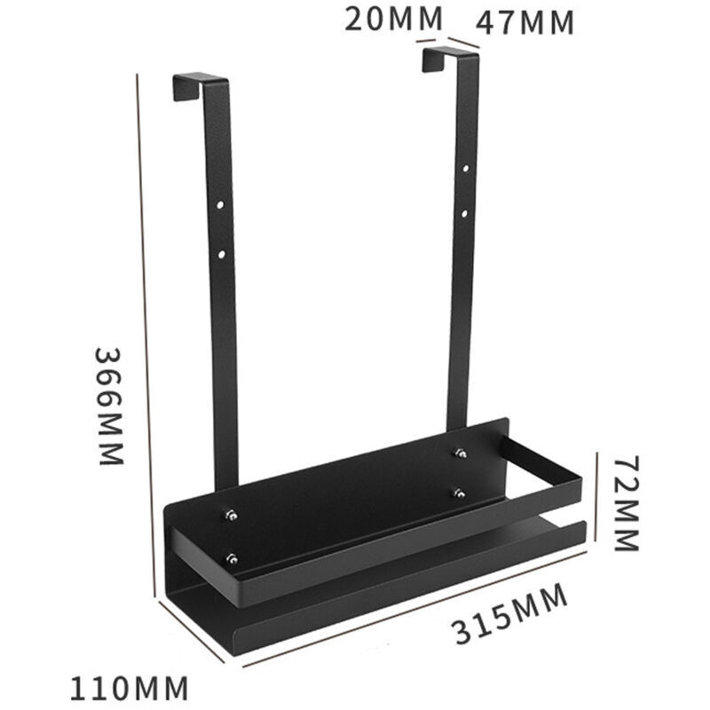 Schwarze, Wandmontierte Seifenschale Aus Edelstahl – Moderner Hängekorb Im Modernen Design, Feuchtigkeitsbeständig, 1 Stück