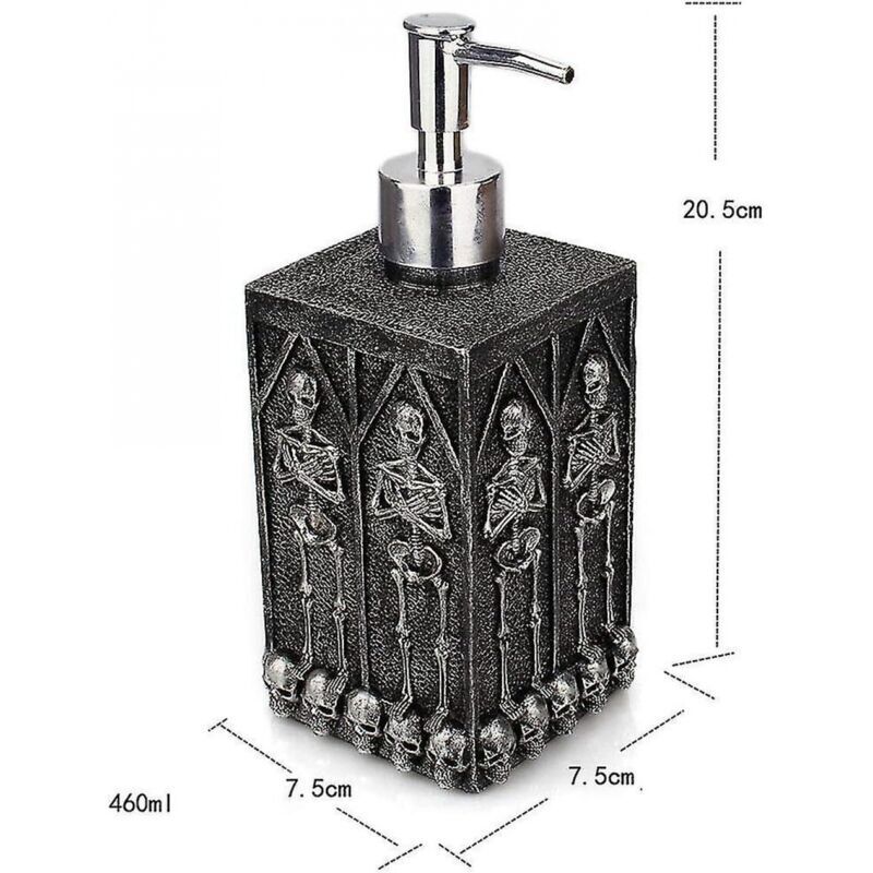 460 Ml Duschgelspender – Flasche Im Totenkopf-design Mit Pumpspender Für Flüssigseife, Shampoo Oder Lotion