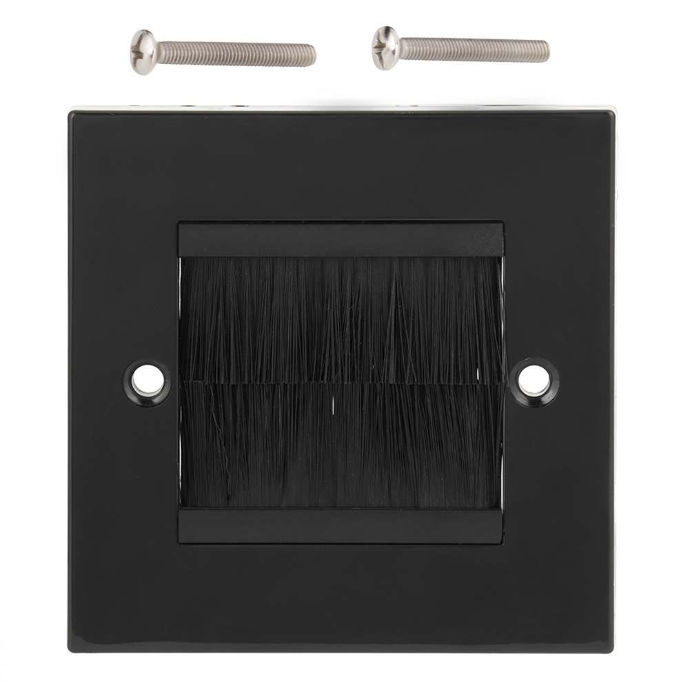 Kabelabdeckung Mit Staubbürste, Schwarze Montageplatte Für Wandplatte