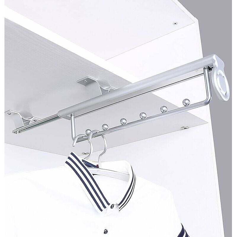 Ausziehbarer Kleiderständer, Tragkraft 25 Kg, Kleiderstange Für Kleiderschrank, Optimiert Den Stauraum