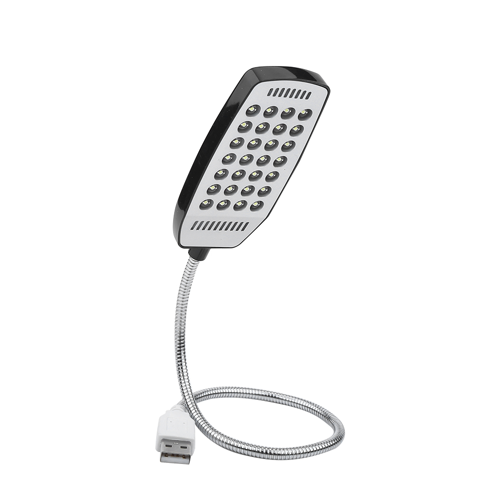 Flexible 28-led-usb-schreibtischlampe Für Computer Und Zum Lesen, Schwarz, Mit Schalter