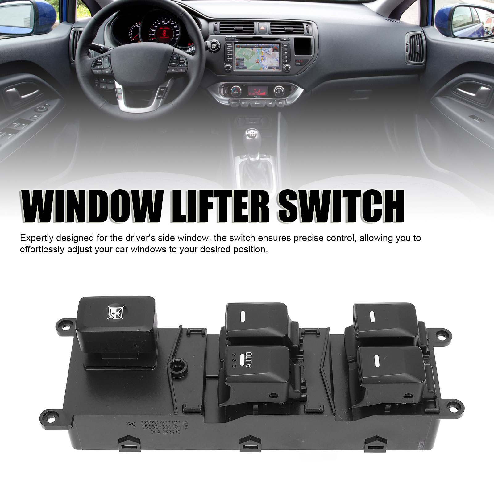 Fensterheberschalter Fahrerseite Abs 93570 1w130 Für Rio 2012-2016