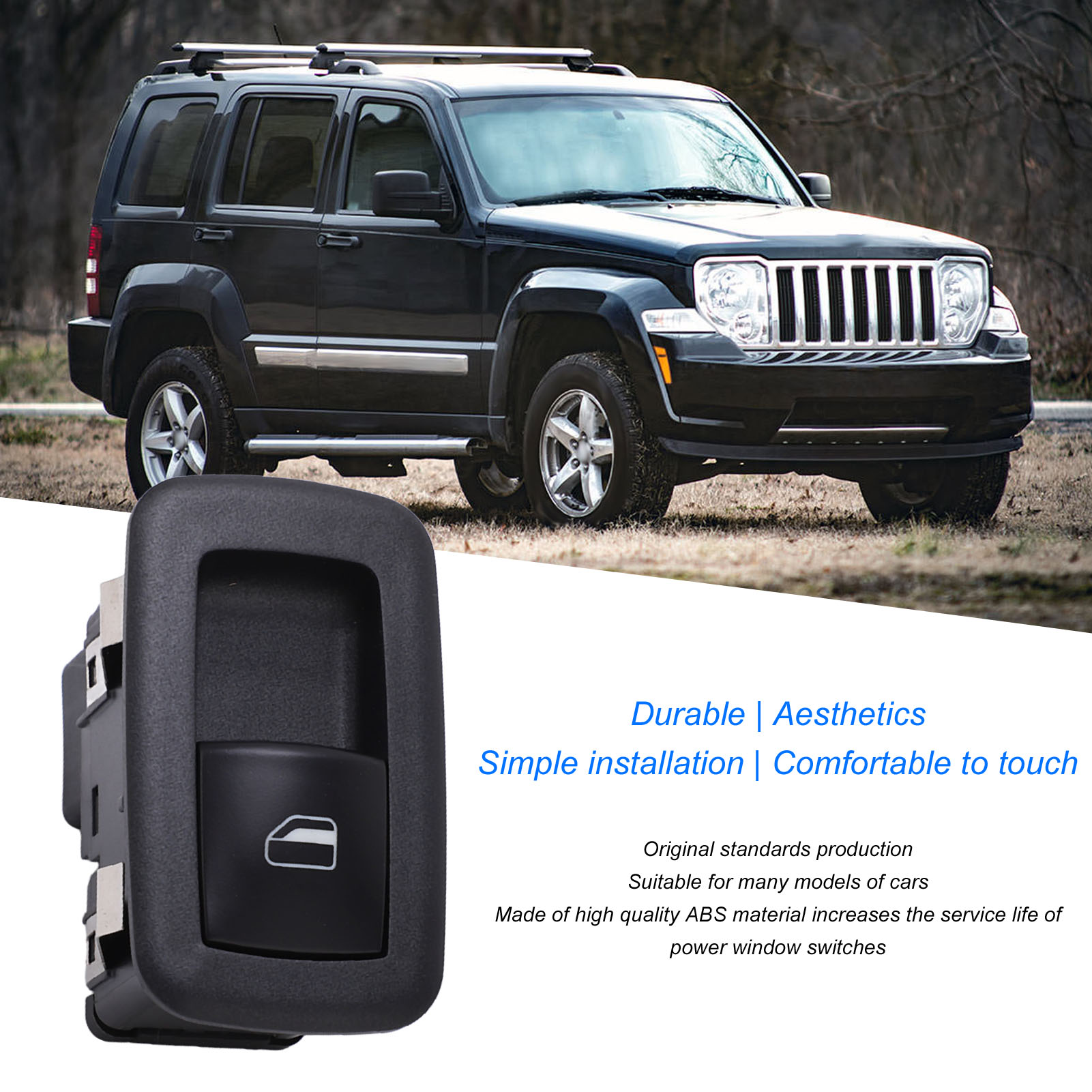Elektrischer Fensterheberschalter Für Jeep Liberty 2008-2012 - Modell 04602531af Schwarz