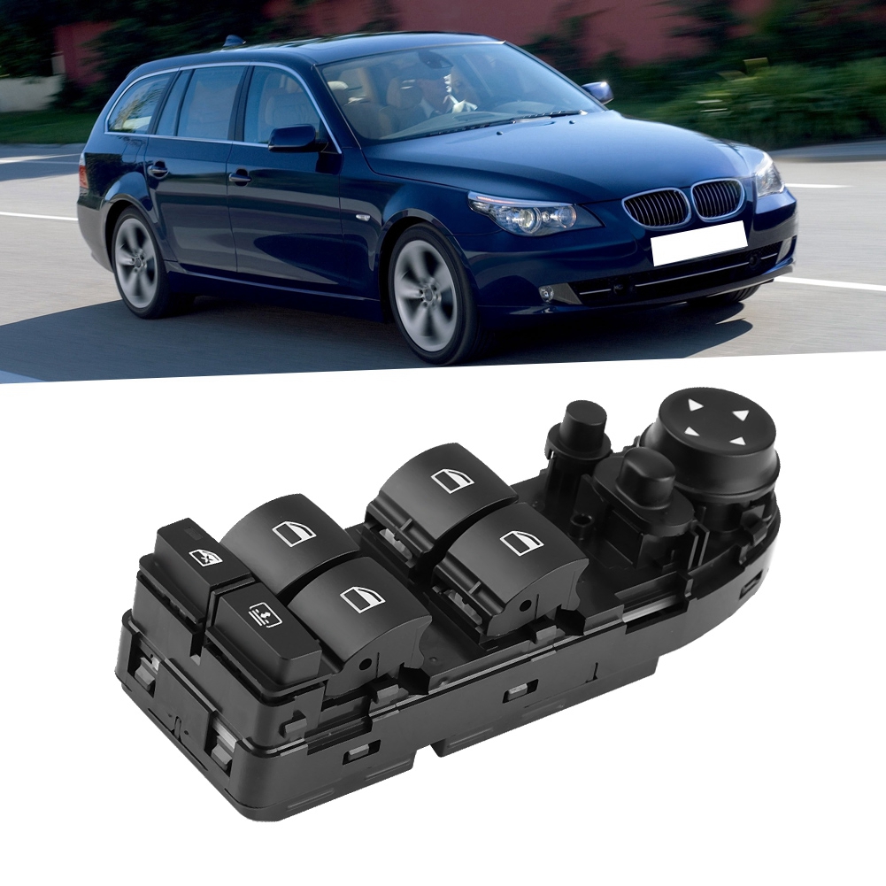 Hauptschalter Für Elektrische Fensterheber Für Bmw 5er E60 E61 Oe 61319122113 - Schwarzes Abs
