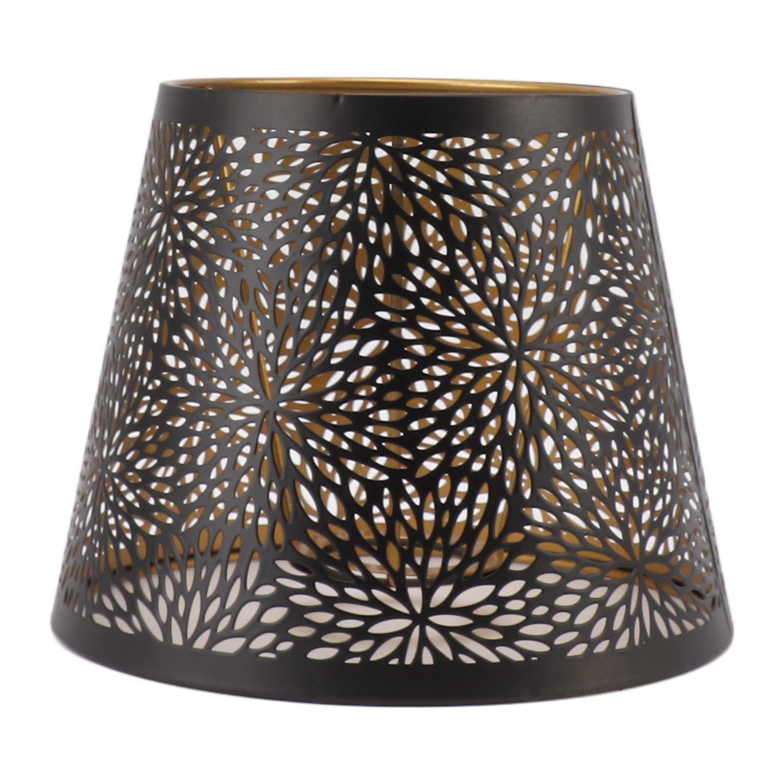 E27 Metalllampenschirm Im Stil „goldener Wald“ Mit Eisenmuster Auf Der Innenseite Für Wand-/deckenlampen, Schwarz