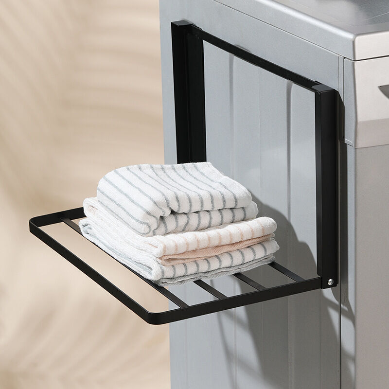 Magnetisches, Klappbares Wandregal – Universelle Seitenstütze Für Waschmaschine, Kühlschrank Oder Kleidung – Kein Bohren Erforderlich, Edelstahl