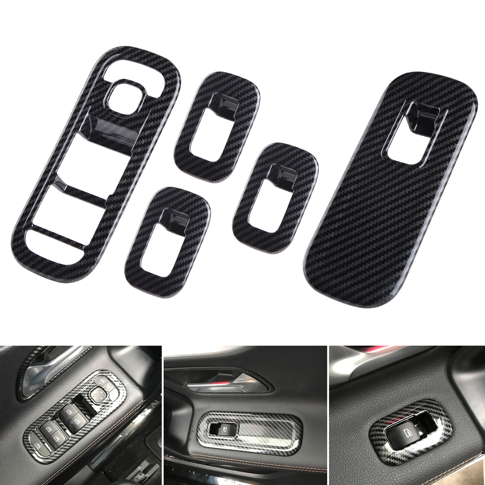 Fensterheberschalter Aus Kohlefaser, Kompatibel Mit Mercedes-benz A-klasse W177 Und Cla C118