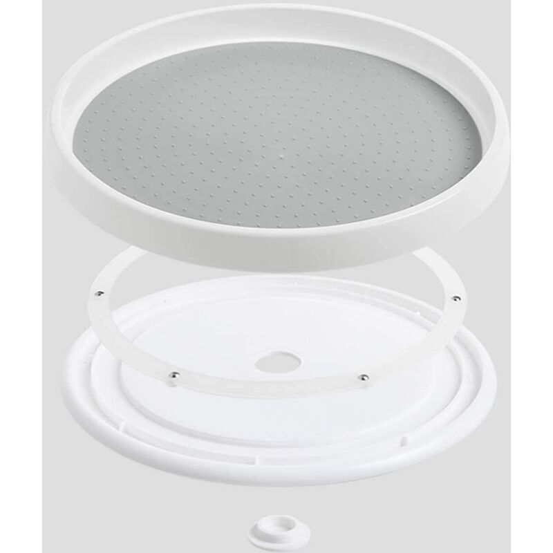 Robustes, Drehbares Gewürzregal Aus Kunststoff – 25 Cm Durchmesser, 2,5 Cm Hoch, Geräuschloser Drehsockel Für Küchenschränke