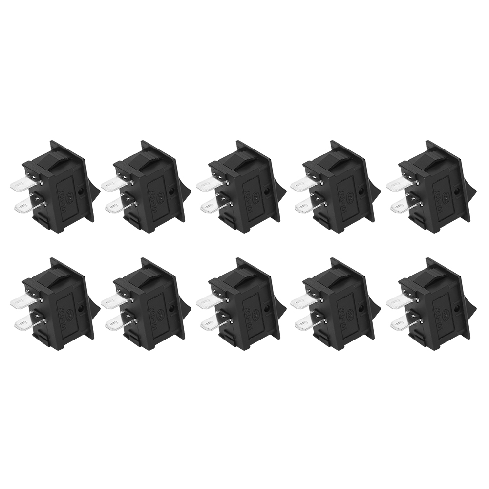 Kcd1-101 2-poliger Kippschalter, Schwarzer Industriekunststoff, 10er-packung