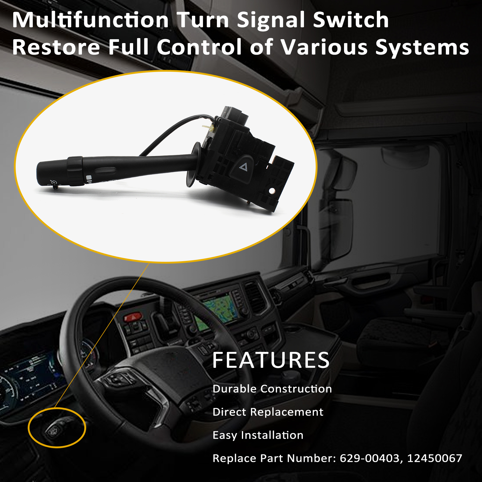 Multifunktions-blinkerschalter Mit Scheibenwischer Für Chevrolet Silverado Und Gmc Sierra (2014–2021)