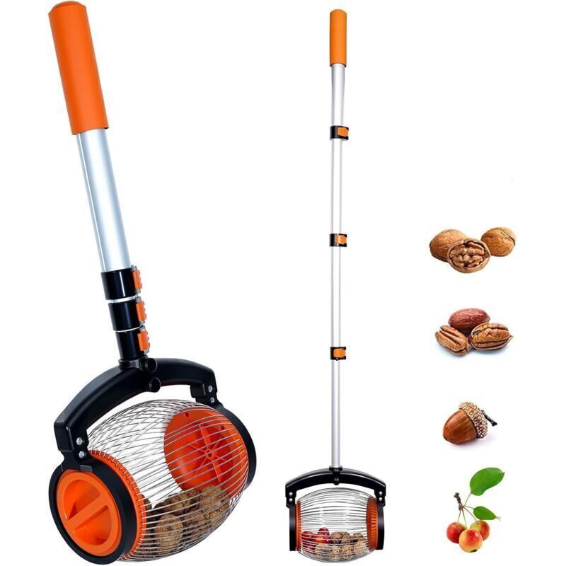 Professioneller Teleskop-nussernter – Sammelbehälter Für Kastanien, Walnüsse Und Flusskrebse (2–4 Cm), Seitliche Öffnung, 3 Einstellbare Stufen