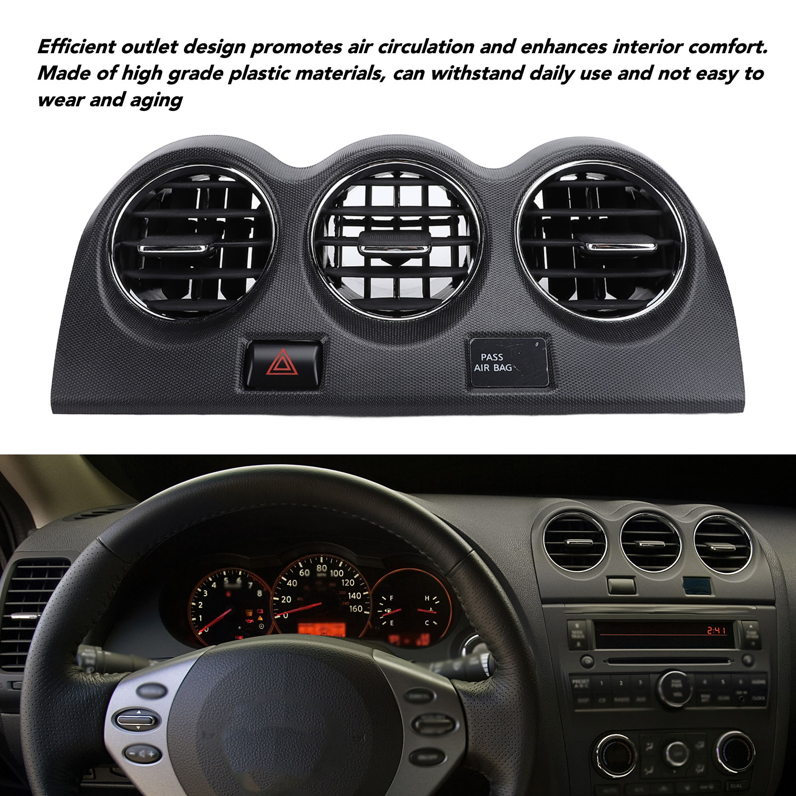 Zentrale Lüftungsdüse Mit Not-aus-schalter Für Altima L32 2007-2012 - Oem E771 5111e100