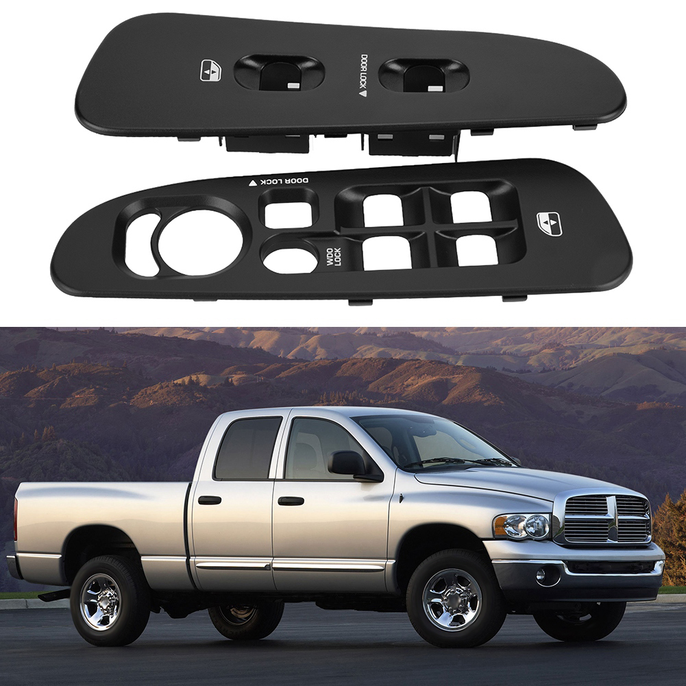 Fensterheberschalter-rahmenblende Für Dodge Ram 1500/2500/3500 (2002–2005) – Paar-set, Schwarzes Abs