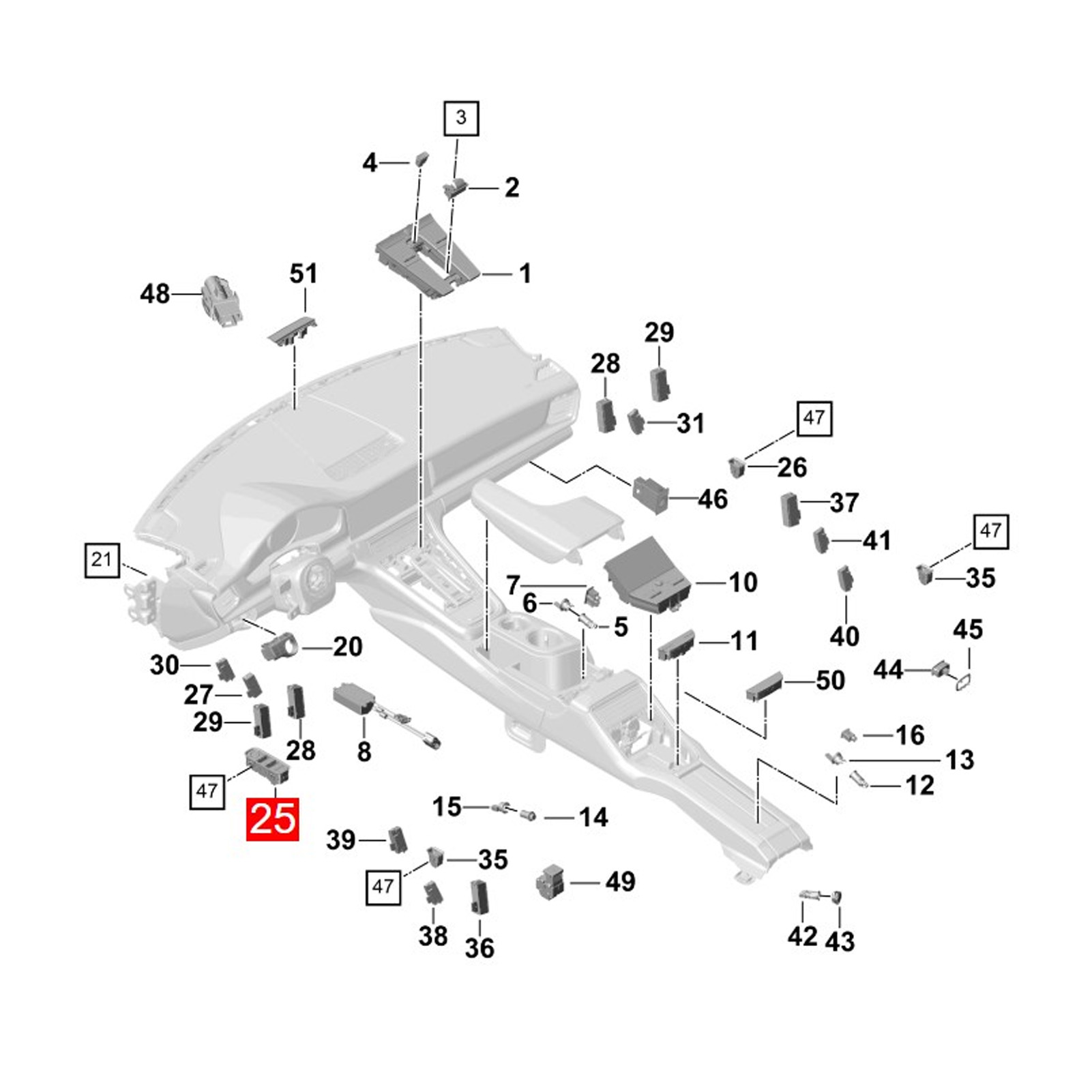 Fensterheberschalter-abdeckung Für Porsche Cayenne 2018–2024, 971959858c, Klavierlack Schwarz