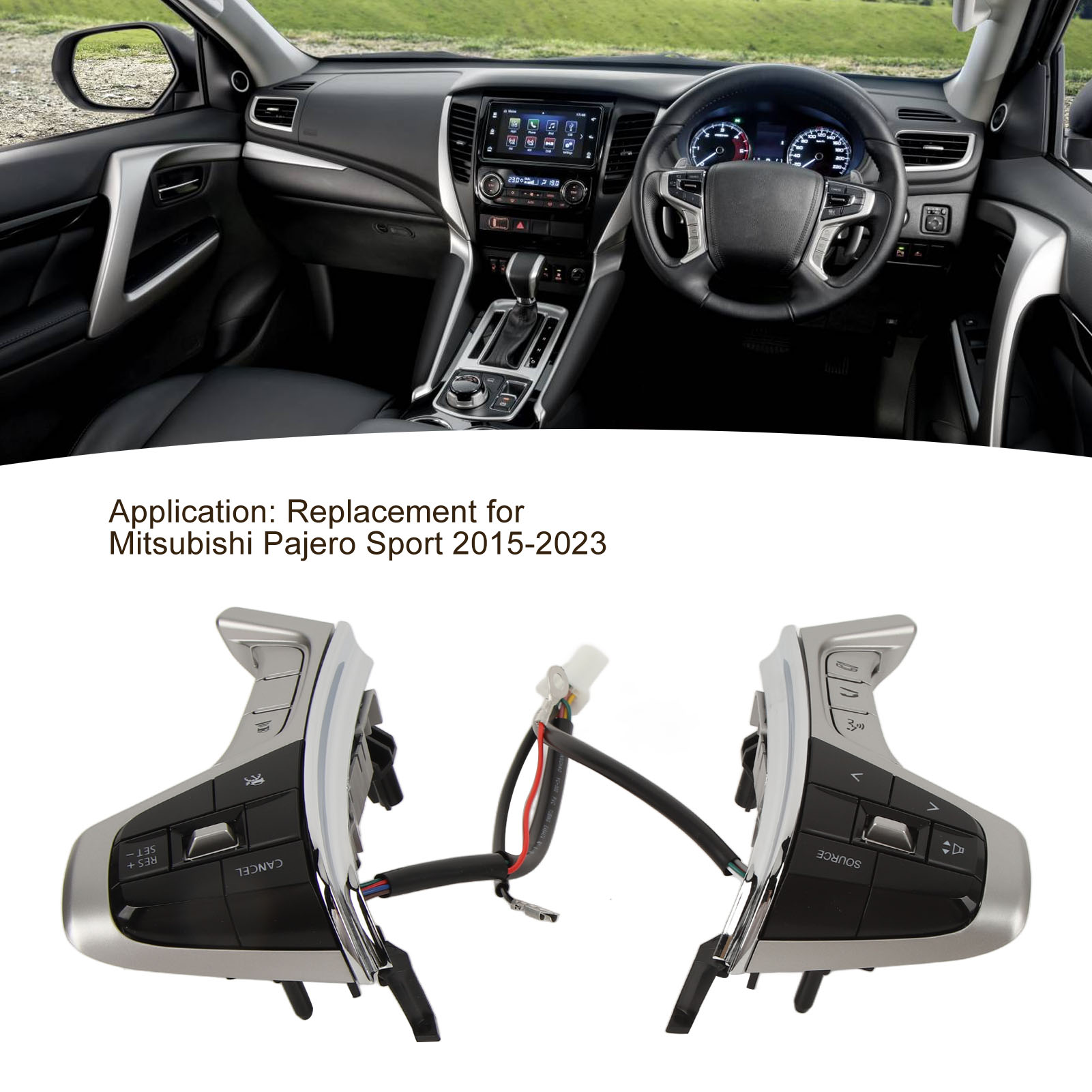 Multifunktions-lenkradknopf Für Mitsubishi Pajero Sport (2015–2023) – Direkter Ersatz Für Abs-schalter