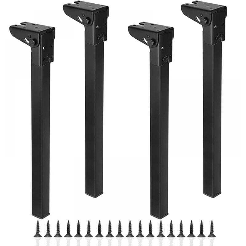 4 Schwarze, Klappbare Möbelbeine Für Laptoptische, Ersatzbeine Für Couchtische, Betten, Kleiderschränke Und Sofas (200 Mm)