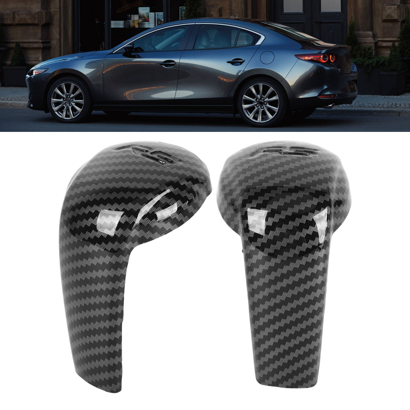 Schaltknaufabdeckung Für Mazda Cx-5, Cx-9, Cx-3, Cx-9 Modelle 2014-2023. Carbonisierte Abs-oberfläche Für Kratzfestigkeit Und Einfache Montage.
