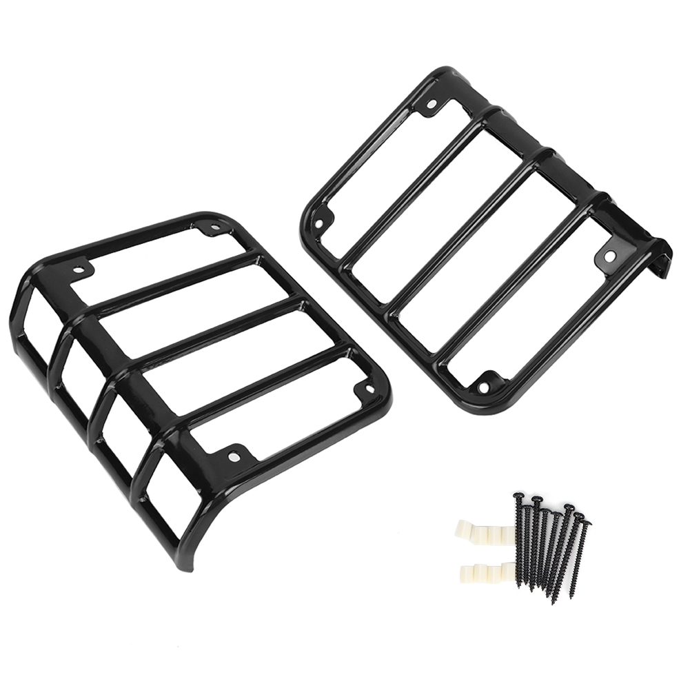 Rücklichtschutz Für Jeep Wrangler Jk 2007-2017, Paar, Schwarz, Eisen, Einfache Montage