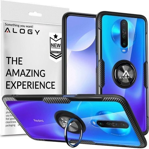 Alogy Ring Holder Clear Armor Hülle Für Xiaomi Redmi K30/ Poco X2 Schwarz