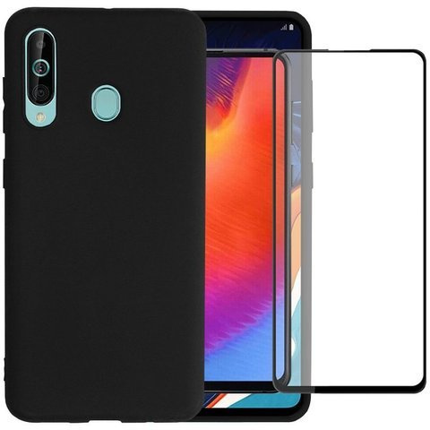 Alogy Slim Case Für Samsung Galaxy A60 Schwarz + Alogy 5d Glas