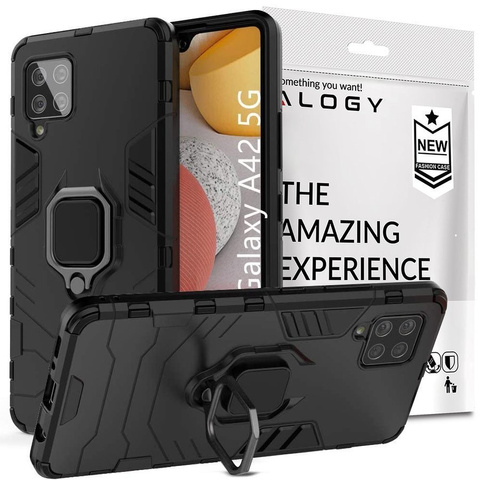 Alogy Stand Ring Armor Case Für Samsung Galaxy A42 5g Schwarz