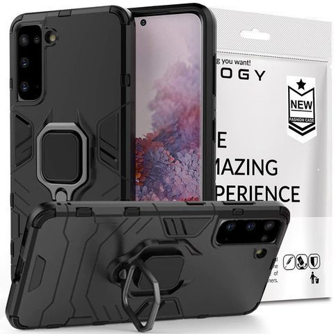 Alogy Stand Ring Armor Case Für Samsung Galaxy S21 Plus Schwarz