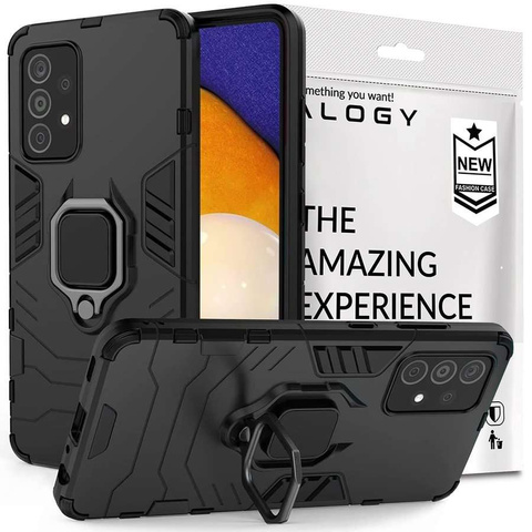 Alogy Stand Ring Armor Case Für Samsung Galaxy A72/ A72 5g Schwarz