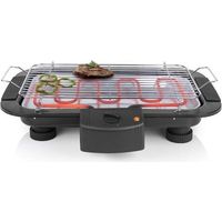 Bq2813 Elektrischer Tischgrill – Schwarz – 2000 W – Grillfläche 38 X 22 Cm