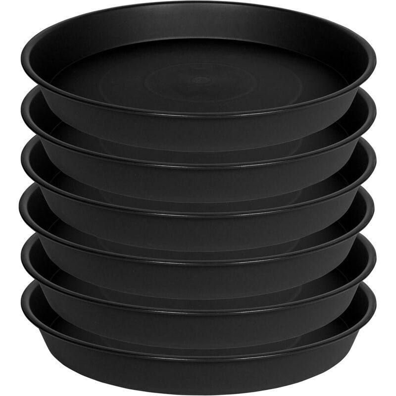 Untersetzer Für Pflanzen – Set Mit 6 Robusten Kunststoffschalen, 12 Cm Durchmesser, Ideal Für Den Innen- Und Außenbereich