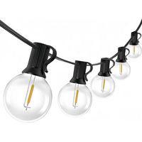25 Led G40 Lichterkette, 15 M, Warmweiß 2700k, Ip44 Wasserdicht, Für Gärten Und Veranstaltungen