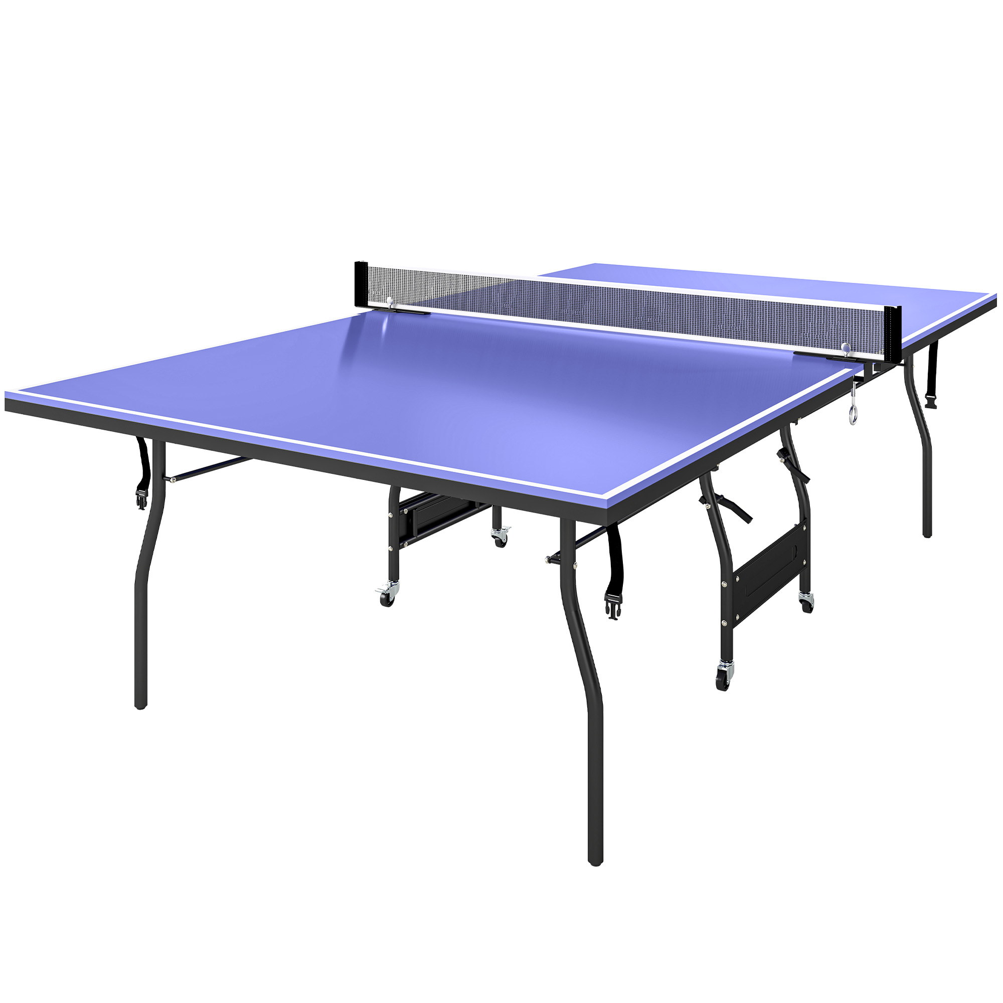 Tischtennisplatte Klappbar Standard Tischtennistisch Inklusive Tischtennisnetz 3 Bälle 12mm Tischplatte