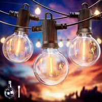 13 Glühbirnen, G40-lichterkette Für Den Außenbereich, Wasserdicht (ip65), Warmweißes Licht (2700 K), Für Pergola, Hochzeit, Garten