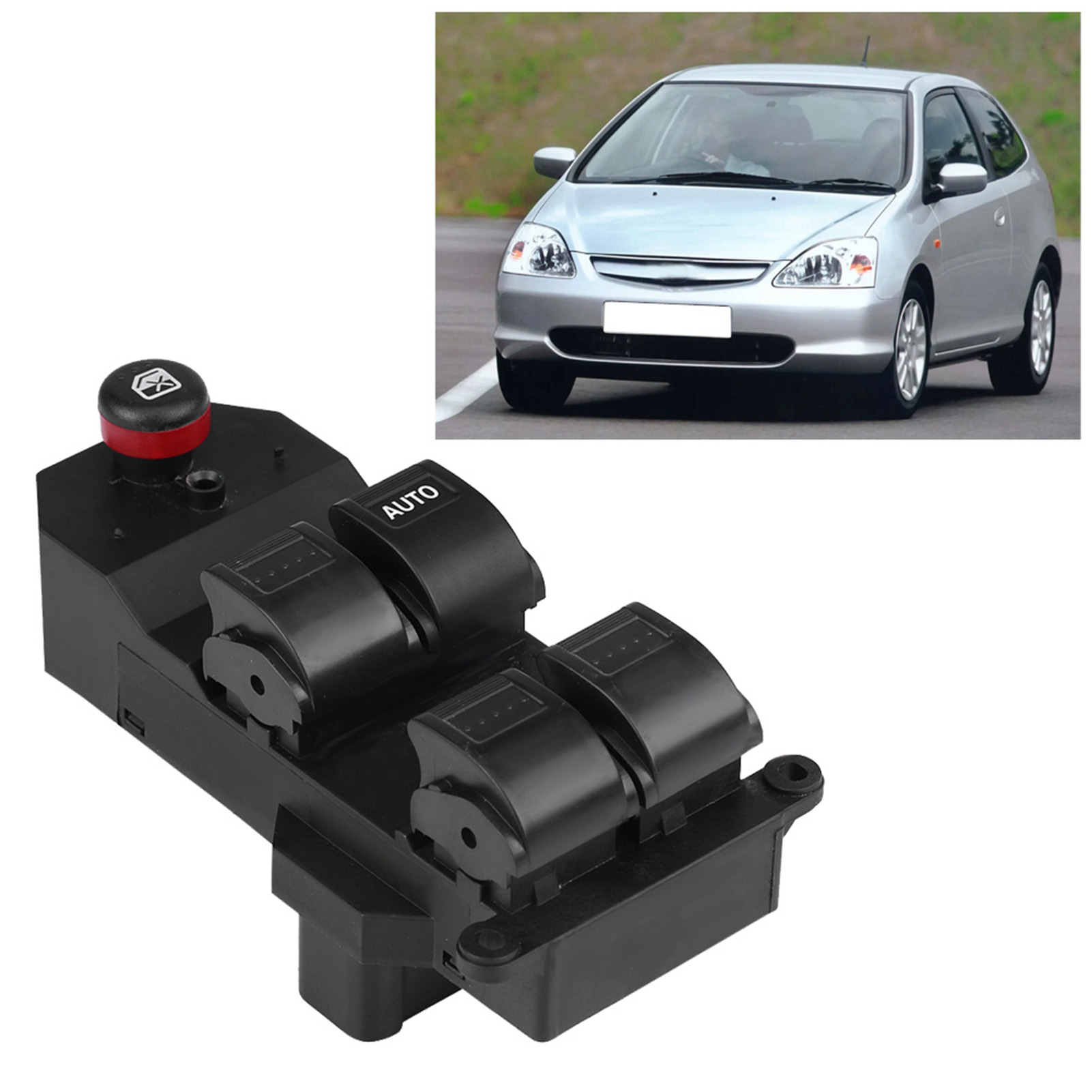 Fensterheberschalter Fahrerseite (rhd) Für Honda Civic 35760-s9a-g042 – Premium-ersatzset Schwarz