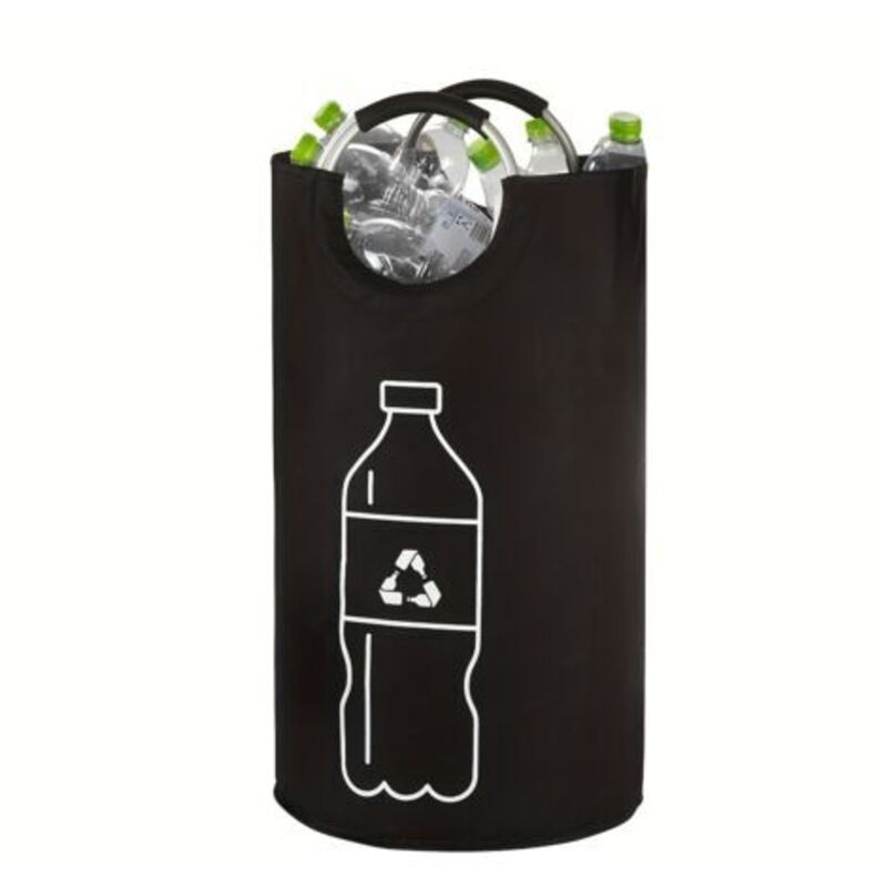 Zusammenklappbarer Recyclingbehälter Aus Polyester – 69 L, Zylindrisch, Kein Stromanschluss Erforderlich, Ideal Für Flaschen Und Haushaltsgegenstände