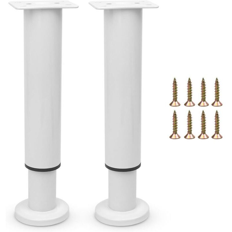 Verstellbare Metallbettbeine, 2er-set – Höhe 17,8 Bis 30,5 Cm – Für Lattenroste Und Bettgestelle – Sehr Stabil