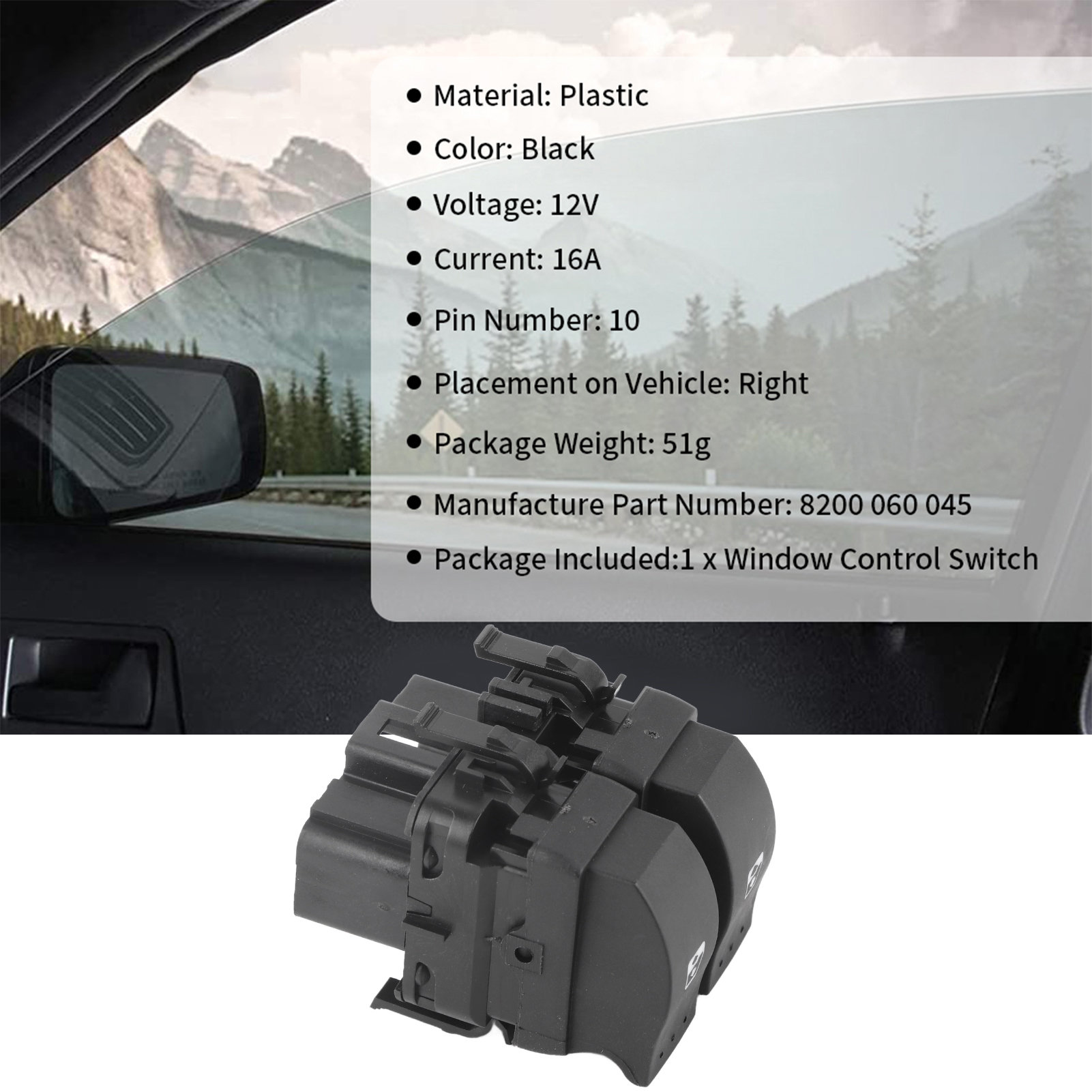 Doppel-fensterheberschalter Für Renault Clio Ii 8200 060 045 - Fensterheber Rechts