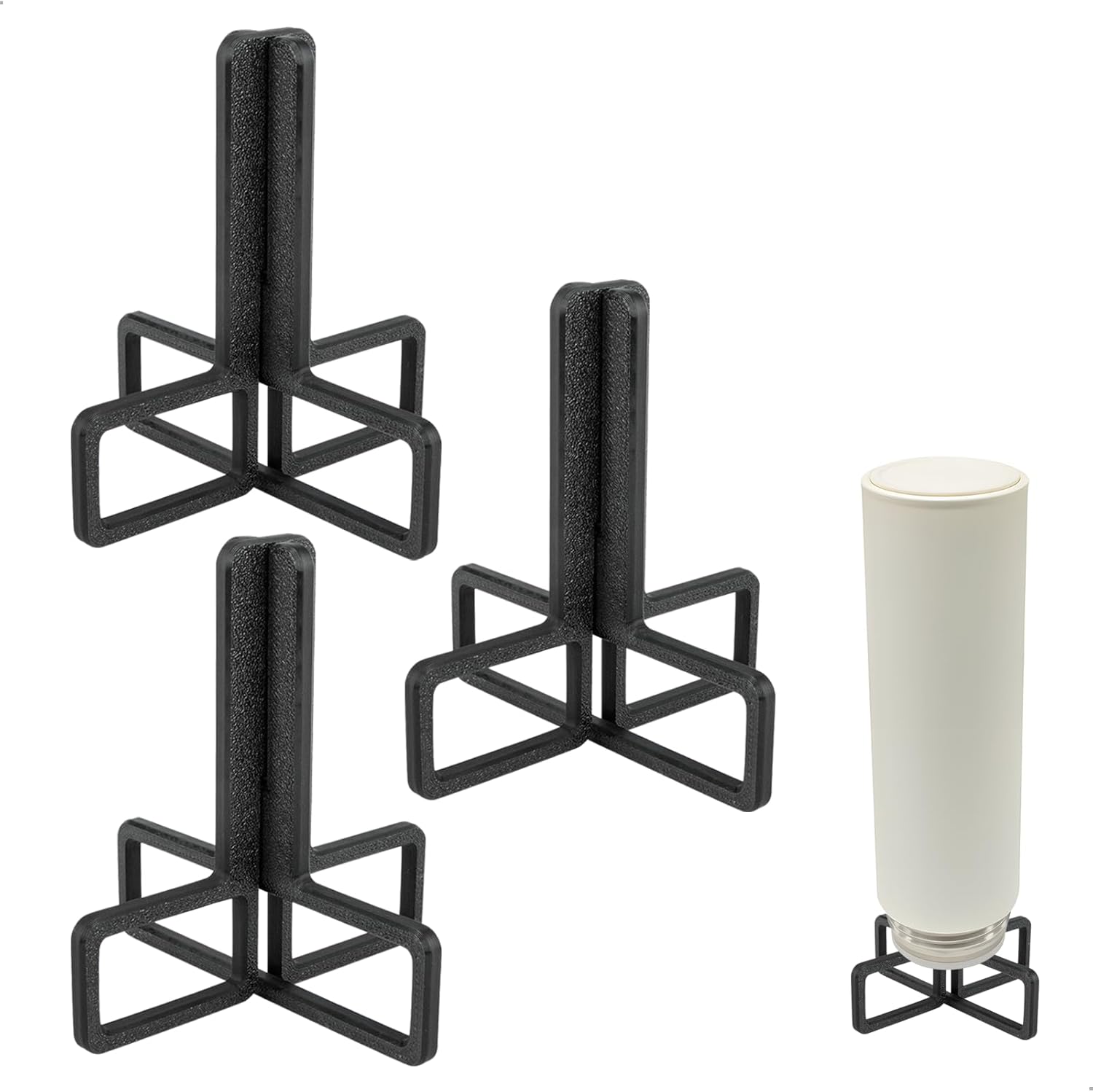 Flaschenbaum, Flaschenhalter, Flaschenabtropfer Mit Hohlprofil, Babyflaschenaufbewahrung, Universal-flaschenabtropfer Für Flaschen Mit Einem Halsdurchmesser Von Mehr Als 2,5 Cm, 3-teilig, Schwarz